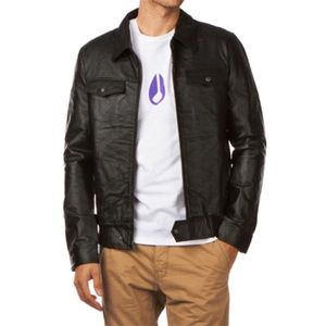 Men’s Nixon Riot Black Leather Jacket